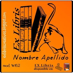ExLibris Gato con libros