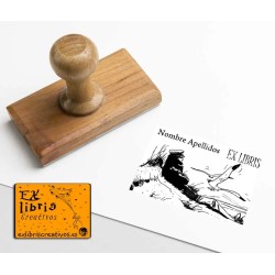 ExLibris Corto Maltés junto al mar