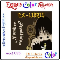 ExLibris Leyendo dragón chino